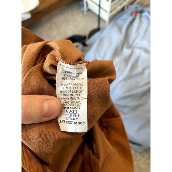 🍂 3/$15 - FashionNova Orange Brown Paperbag Waist Skinny Leg Trouser Pants - Picture 6 of 6